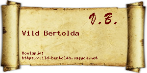 Vild Bertolda névjegykártya